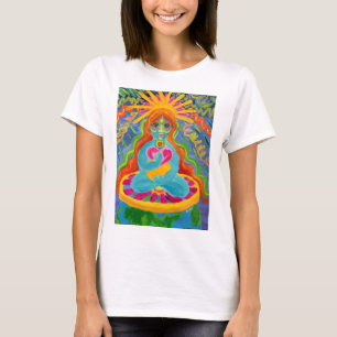 Colores brillantes de arte original de camiseta pa