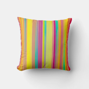 Colores brillantes de la banda de Cojín decorativo