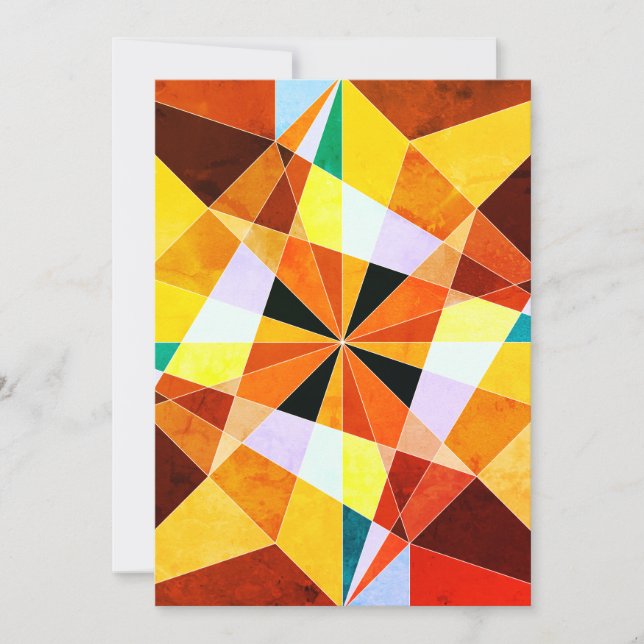 Colores cálidos Formas geométricas angulares Guay (Anverso)