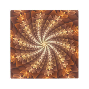 Colores cálidos, patrón de arte fractal trippy mod