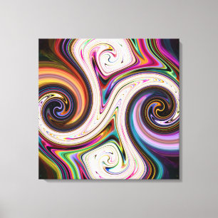 Colores cósmicos 5 Impresiones de lienzo de Swirls