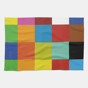 Colores cuadrados de toalla de cocina