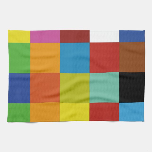 Colores cuadrados de toalla de cocina (Horizontal)