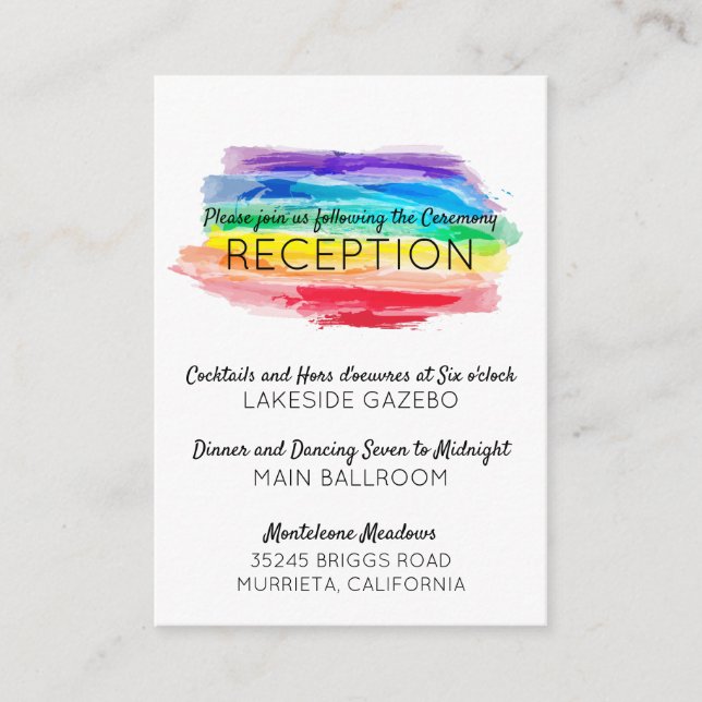 Colores de agua arcoiris Gabinete de recepción de  (Anverso)