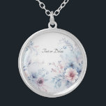 Colores de agua azul rosa collar floral<br><div class="desc">Hermosa acuarela Azul Pink Collar Floral</div>