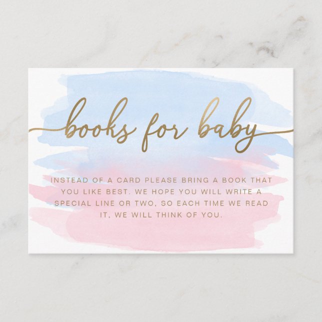 Colores de agua azul rosado Solicitar tarjeta de i (Anverso)