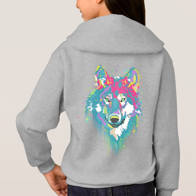 Colores de agua brillantes de color rosa azul neon (Reverso)