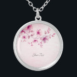 Colores de agua de color rosa collar de flores<br><div class="desc">Hermosa coloración de color rosa flores collar</div>