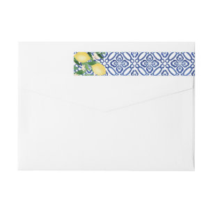 Colores de agua italianos Lemons Blue White Bridal