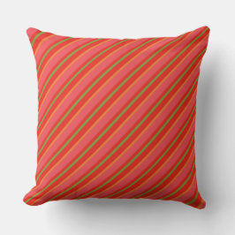 Colores de amapola Tiras Snazzy Cushion o almohada