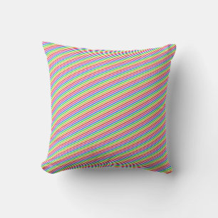 Colores de arcoiris Almohada rayada