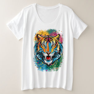 Colores de arcoíris de cabeza de tigre pintan manc