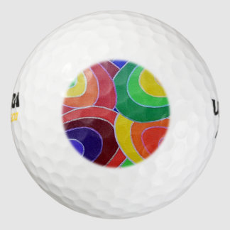 Colores de arcoiris Espirales Bolas de golf
