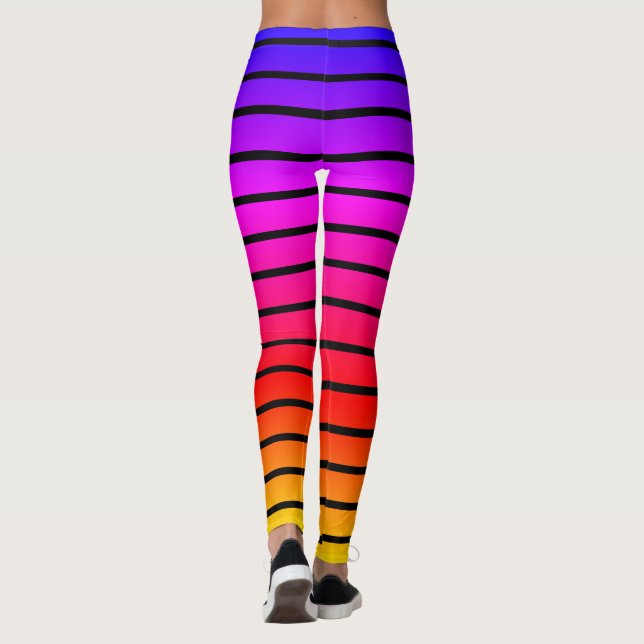 Colores de arcoiris Leggings (Reverso)