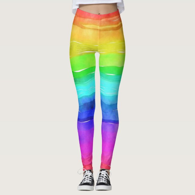 Colores de arcoiris Leggings (Anverso)
