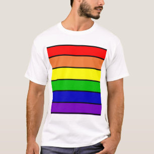 Colores de arcoiris LGBT Camisa gay/gay