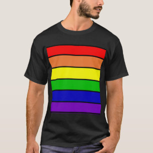 Colores de arcoiris LGBT Camisa gay/gay