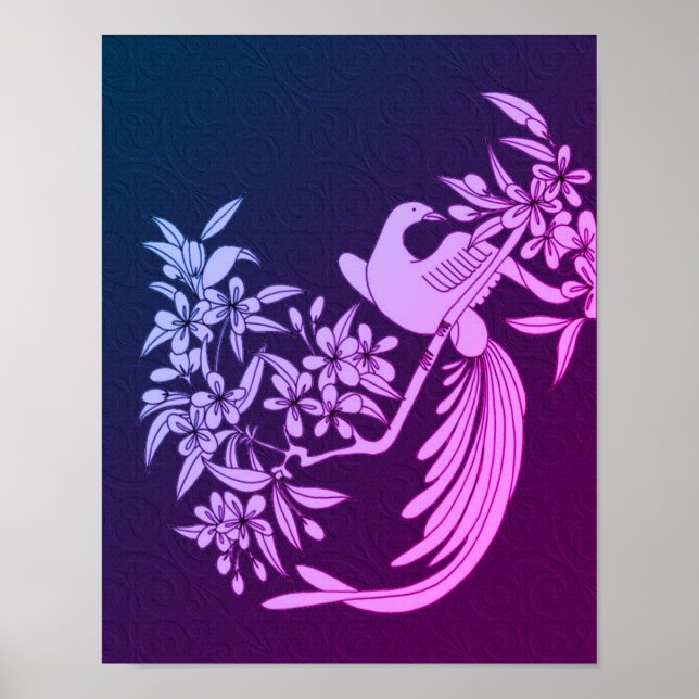 Colores De Arte De Motif De Rama De Pájaro (Frente)