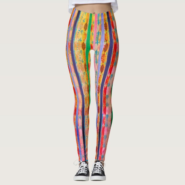 Colores de banda Abstract Leggings (Anverso)