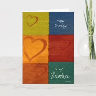 Colores de cuadros y tarjeta de cumpleaños del her