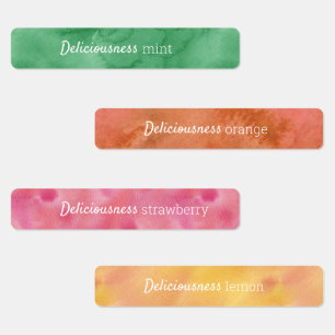Colores de frutalidad Lip Balm Etiquetas de produc