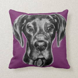 Colores de la almohada de tiro de great dane dos