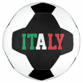 Colores de la bandera italiana de la pelota de fút