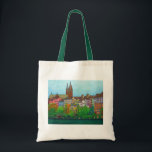 Colores de la Bolsa de Basilea Tote de Lisa Lorenz<br><div class="desc">Colorida y estilizada pintura de la bella Munster/catedral de Basilea a lo largo del Rin,  realizada por la popular artista Lisa Lorenz. Ahora disponible en una elegante bolsa Tote,  Todos los estilos disponibles.</div>