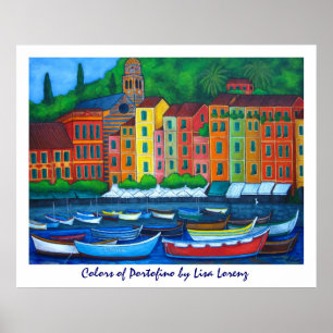 Colores de la impresión de la pintura de Portofino