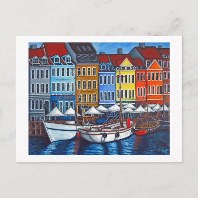 Colores de la postal de Nyhavn (Anverso)