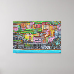 Colores de lienzo envuelto de Manarola de 36" x 24