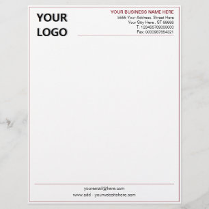 Colores de membrete comercial con logotipo y códig