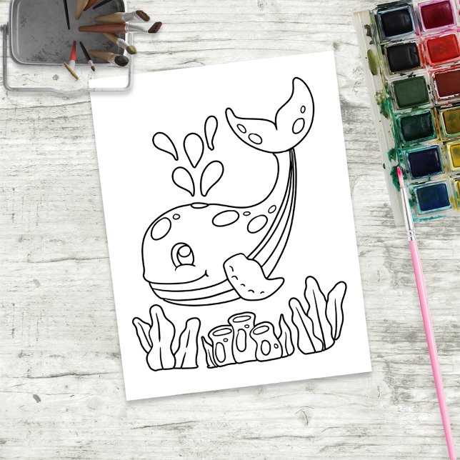 Colores de mi ballena | Tarjetas de Actividad para (Subido por el creador)
