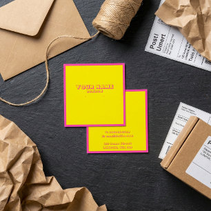 Colores de neón brillantes portaesquinas, tarjeta 