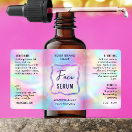 Colores de neón Holográfico 2 OZ Etiqueta del fras