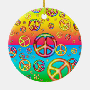 Colores de niños locos - Ornamento de la PAZ al ai