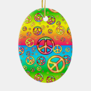 Colores de niños locos - Ornamento de paz fuera de