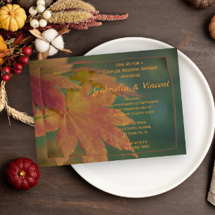 Colores de otoño Parejas Bodas Invitación a la duc