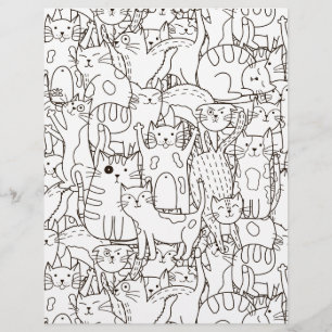 Colores de papel de cuadernillo de gato de página