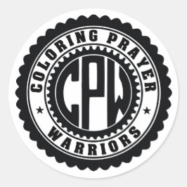 Colores de Pegatina con logotipo blanco y negroGue