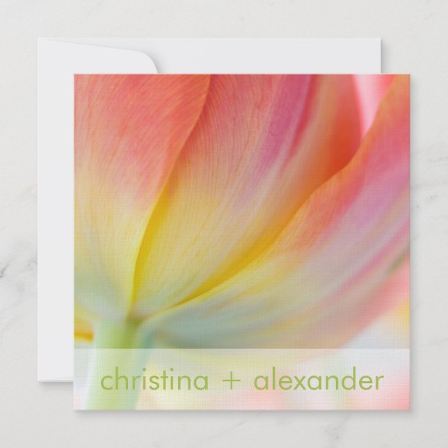 Colores de primavera ・ Invitación a la boda (Anverso)