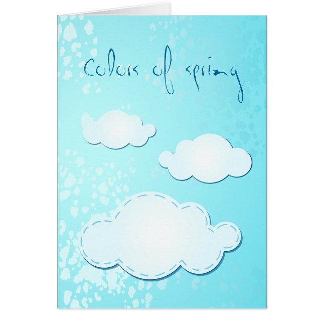 Colores de primavera, tarjeta (Frente)