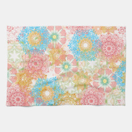 Colores de primavera toalla de cocina florida