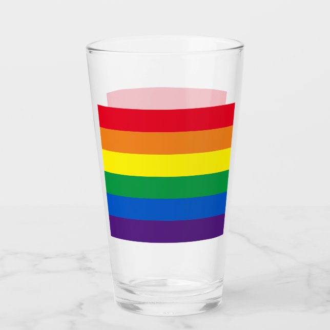 Colores de rayas arcoiris Bandera gay Lgbtq Lgbtq (Anverso)