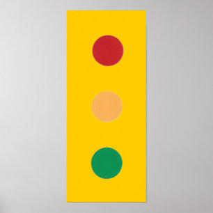 Colores de semáforo círculos Pósters