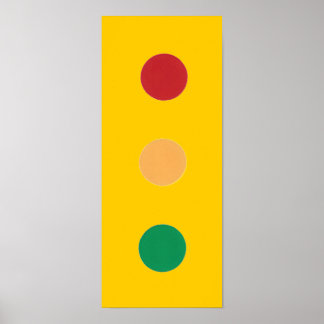 Colores de semáforo círculos Pósters