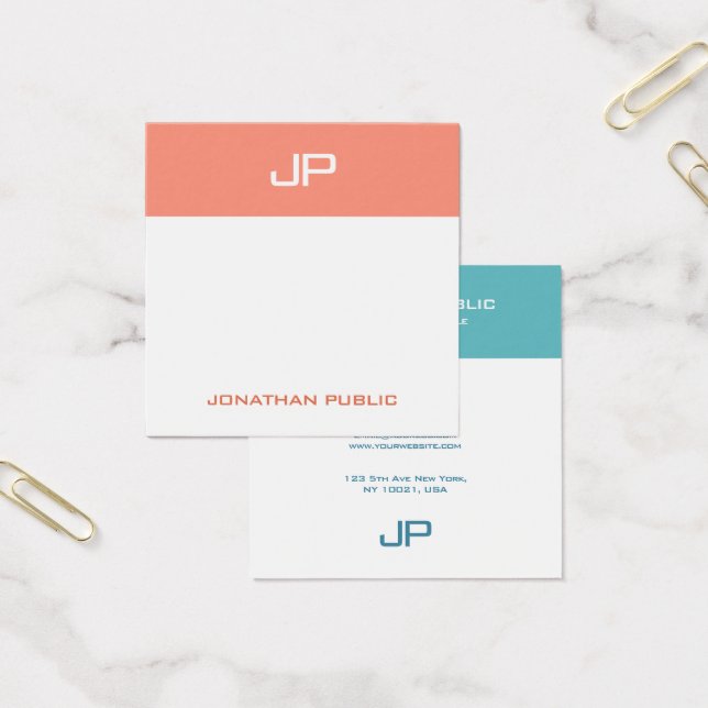 Colores de tendencia de plantilla de monograma mod (Oficina)