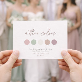 Colores de Vestimenta Floral Suave Tarjeta de Boda