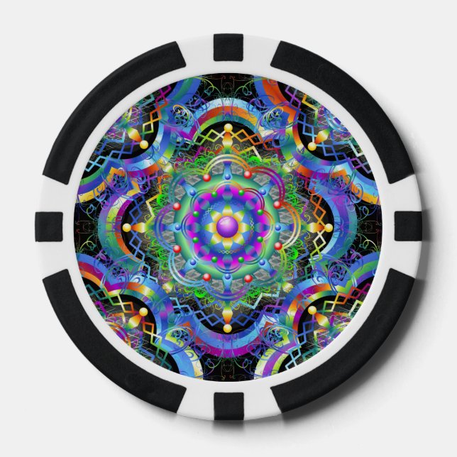 Colores del Universo Mandala fichas de póquer (Anverso)