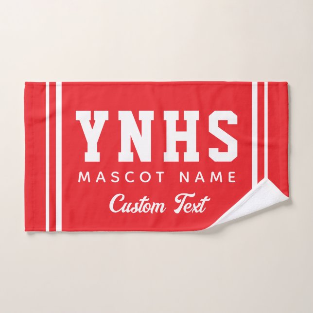 Colores e iniciales personalizados de la escuela,  (Toalla de mano)
